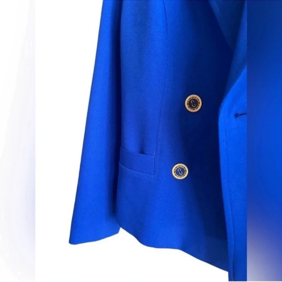EMILY Royal Blue Attire Career Formal Office Blazer Size 4P - Picture 4 of 11